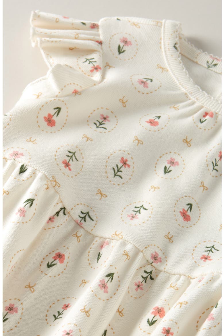 Sweet Ruffle Romper, Alternate, color, IVORY EGRET COTTAGE FLORAL