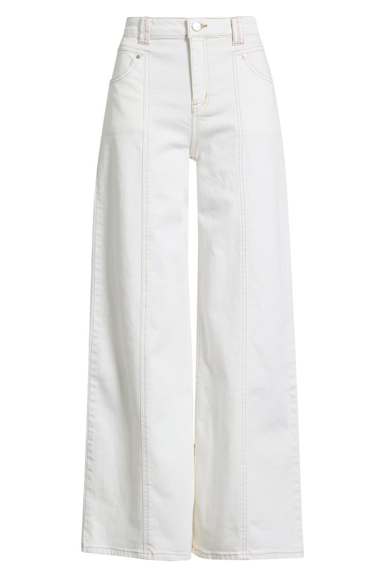 Seam Detail Wide Leg Jeans, Alternate, color, ECRU