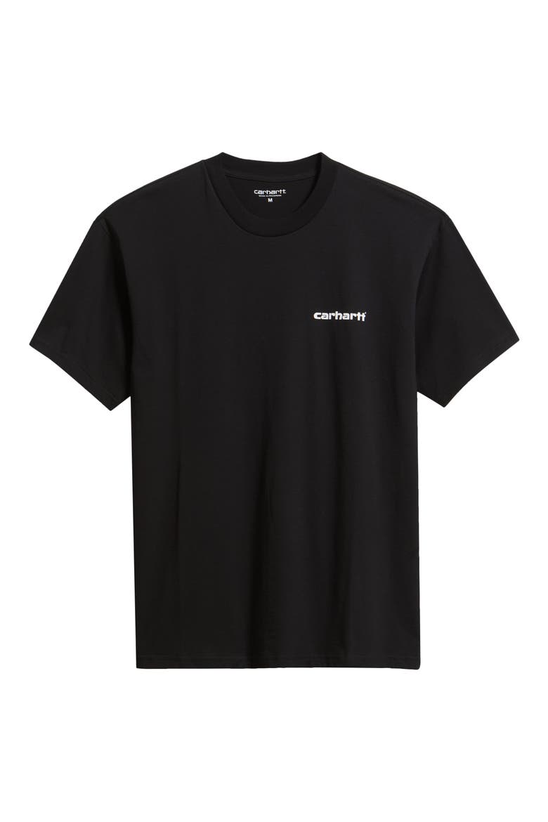 Archive Lines Organic Cotton Graphic T-Shirt, Alternate, color, BLACK