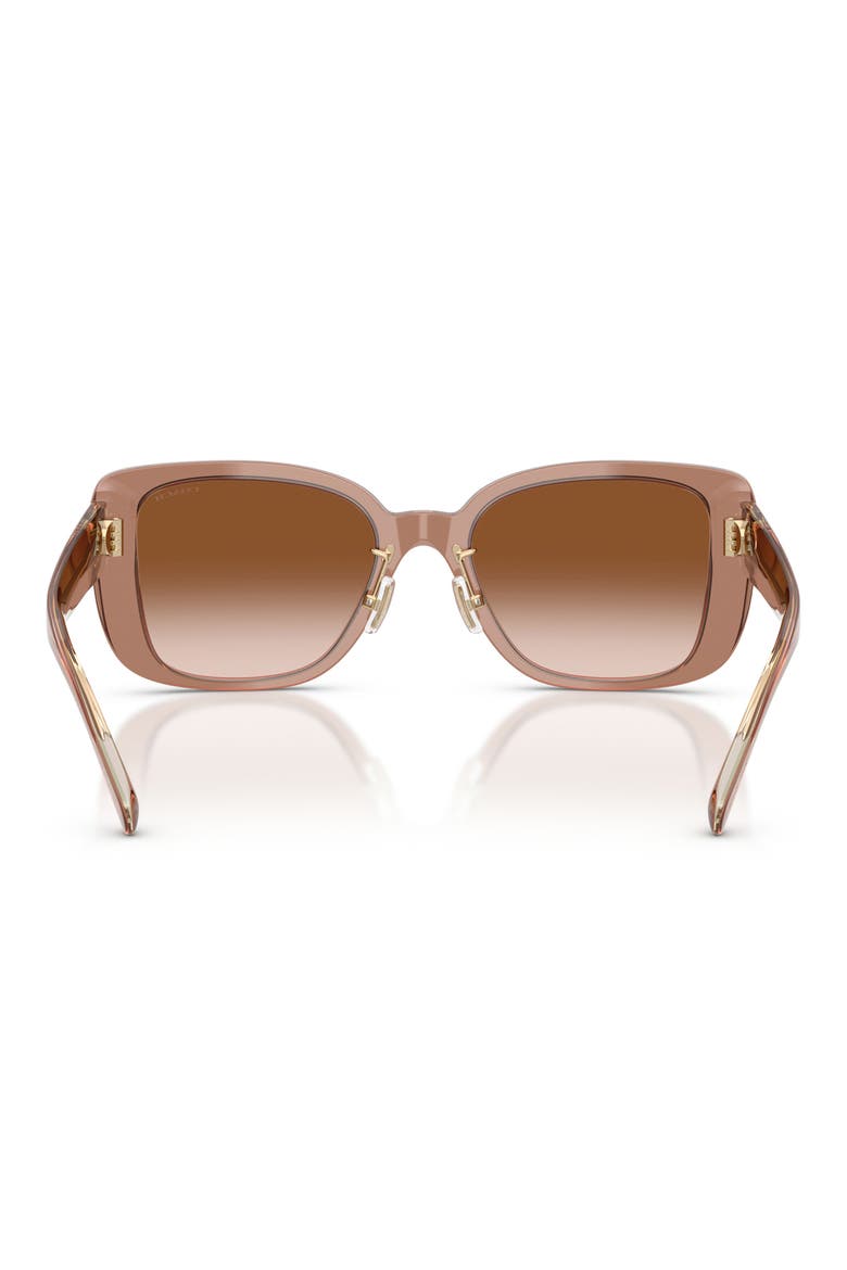 54mm Gradient Square Sunglasses, Alternate, color, BROWN / GREY / BROWN GRADIENT
