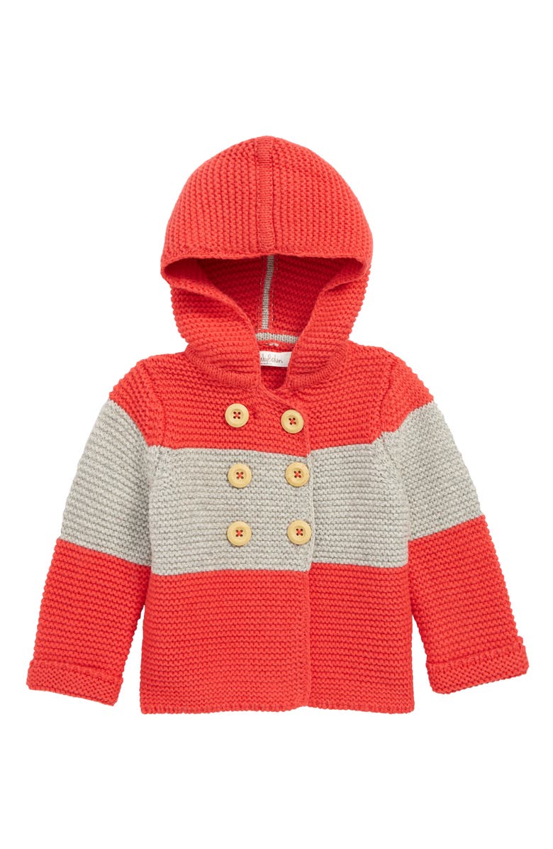 Mini Boden Colorblock Knit Jacket, Main, color, 