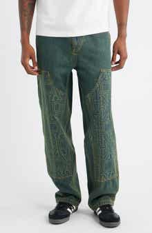 CRIMINAL DAMAGE Berkeley Monogram Double Knee Denim Carpenter Pants