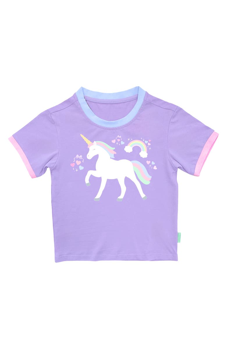 Unicorn Sparkle T-Shirt, Main, color, Purple