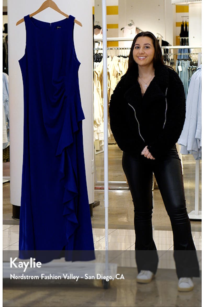 Cascade Ruffle Sleeveless Gown video