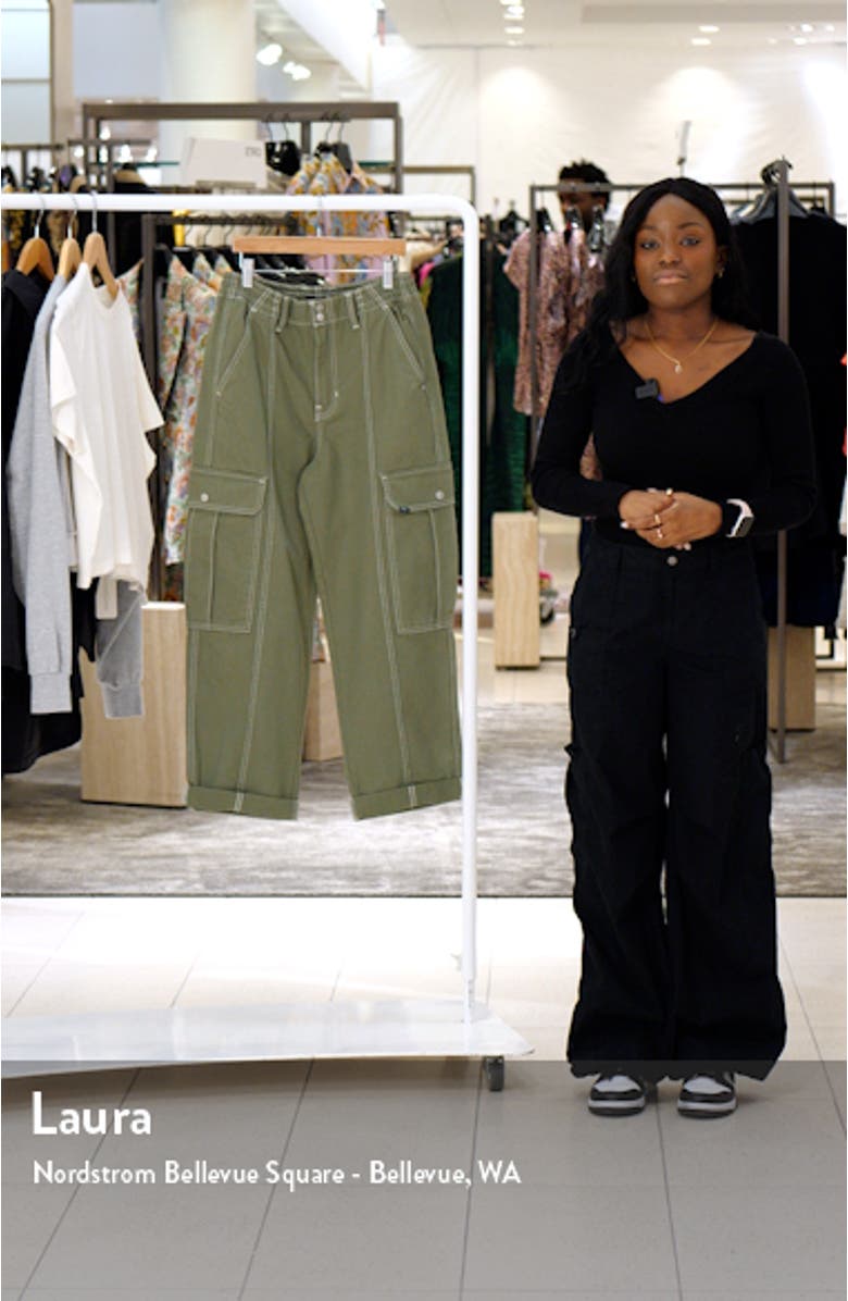 Sidewalk Wide Leg Crop Cargo Pants, sales video thumbnail