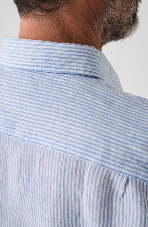 Faherty Laguna Stripe Linen Button-up Shirt In Summer Classic Stripe