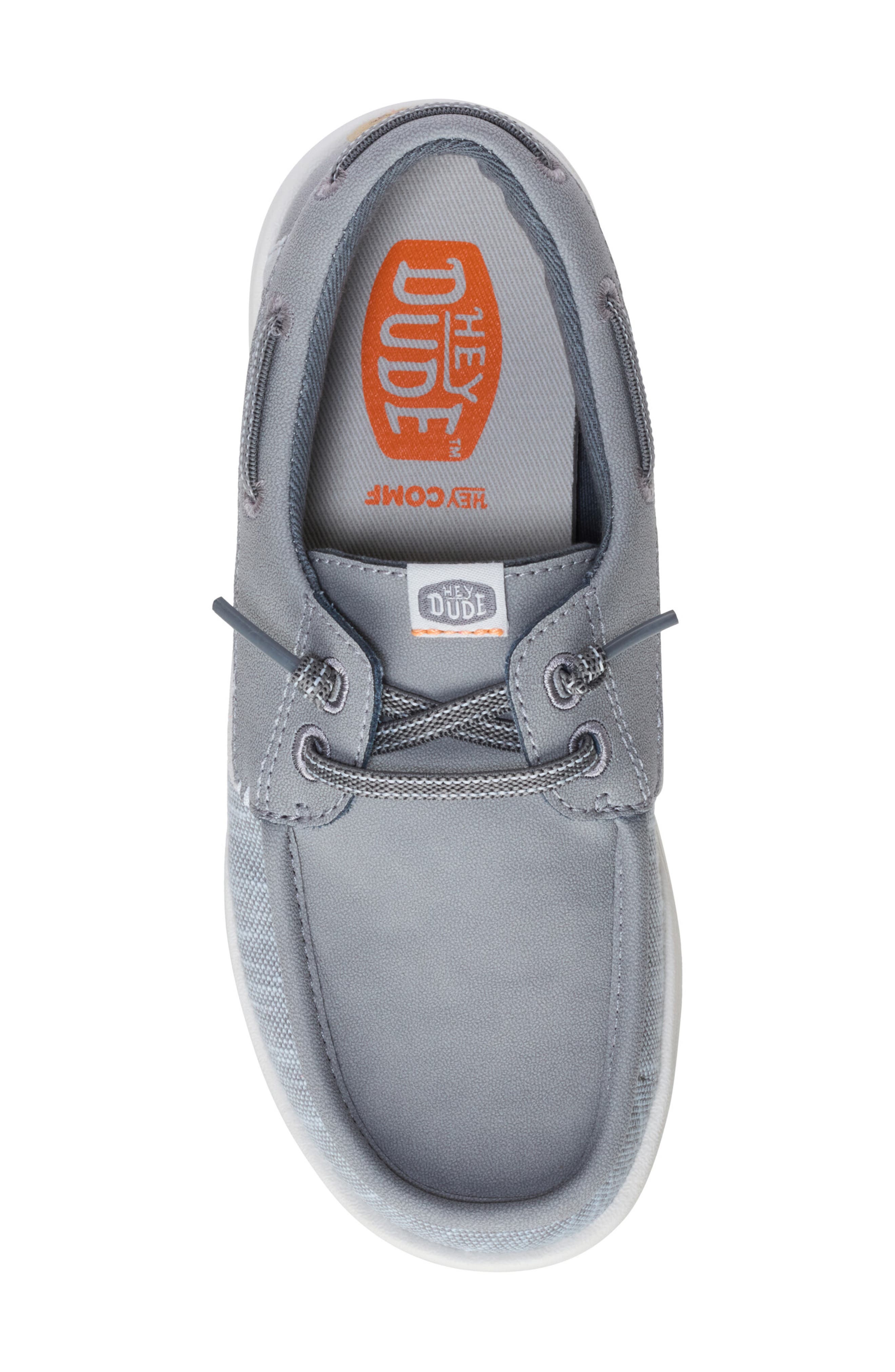 Hey Dude Kids' Wells Slip On Boat Shoe, Alternate, color, Light Grey
