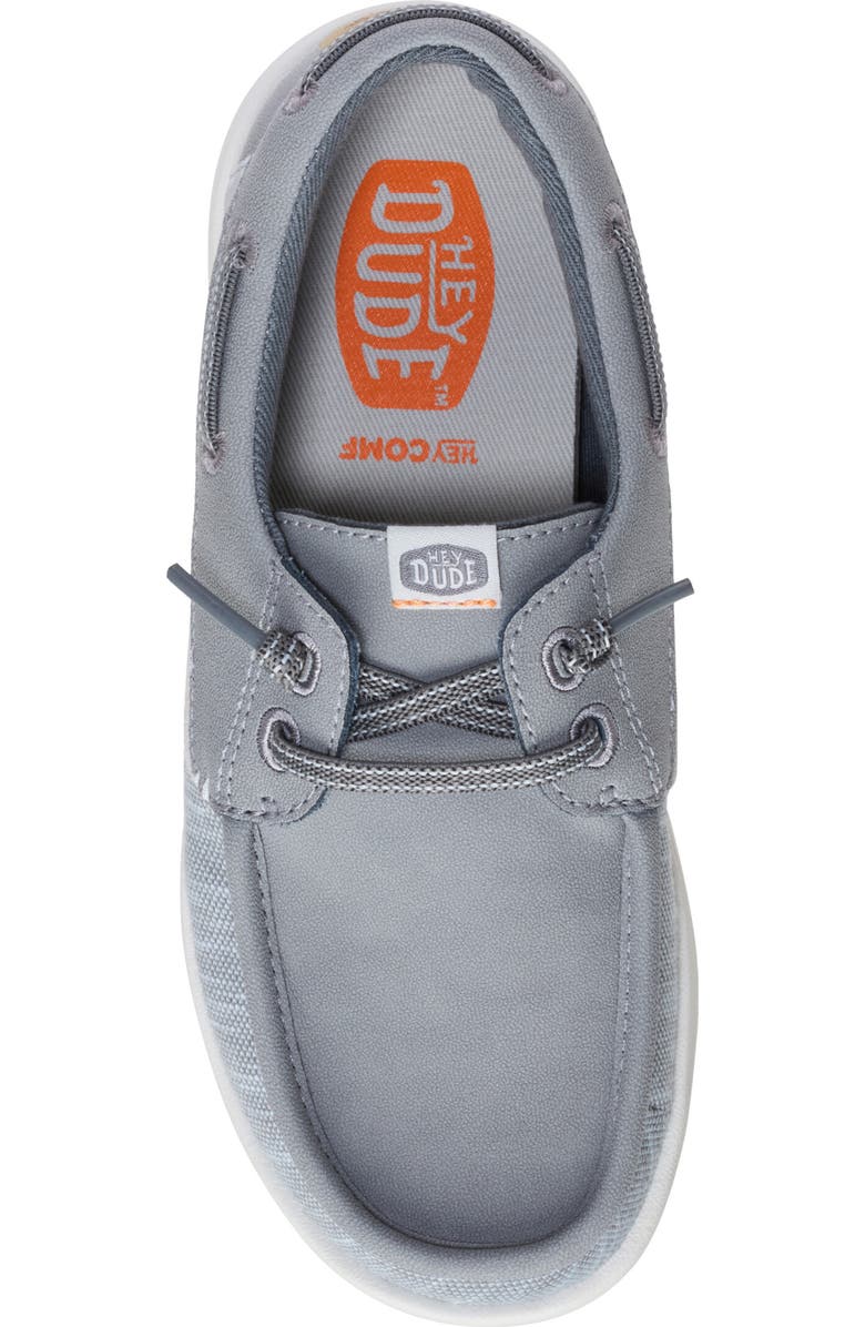 Hey Dude Kids' Wells Slip On Boat Shoe, Alternate, color, Light Grey