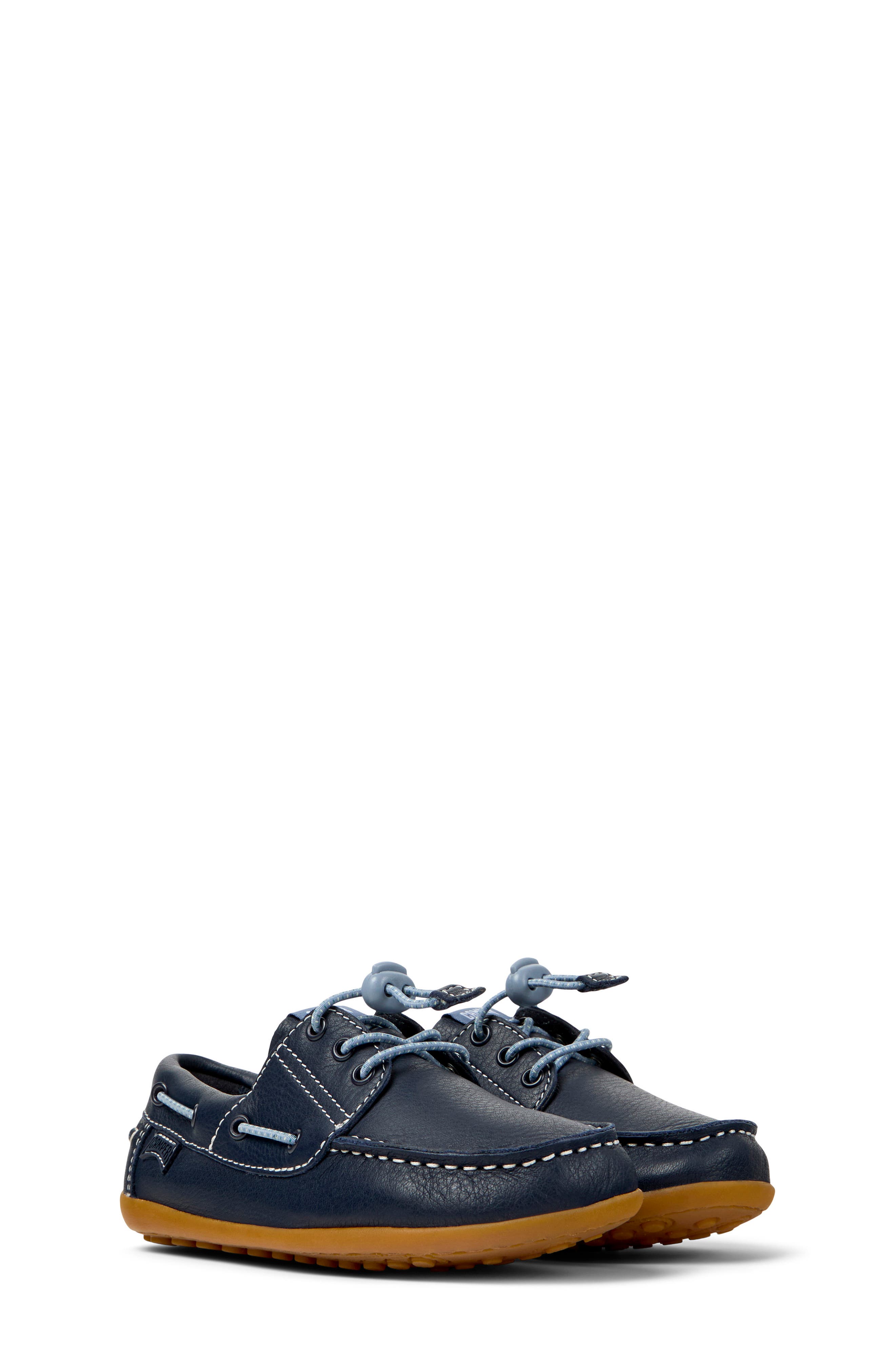 Camper Kids' Peu Cami Boat Shoe, Main, color, Dark Blue