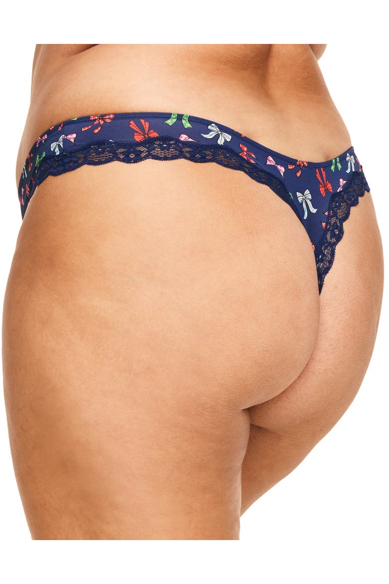 Nare Thong Panties, Alternate, color, Novelty blue