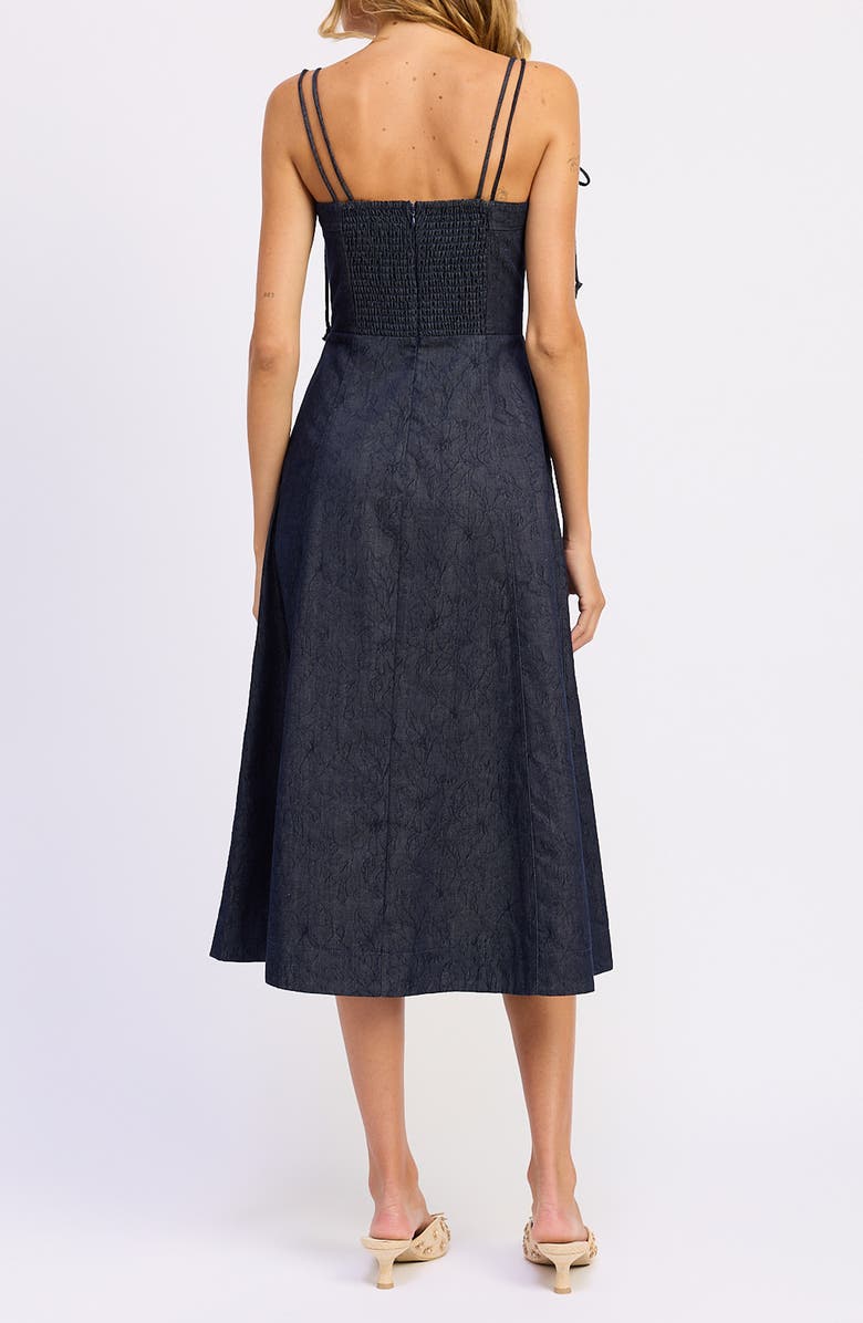 En Saison Darby Sweetheart Neck Midi Dress, Alternate, color, Indigo