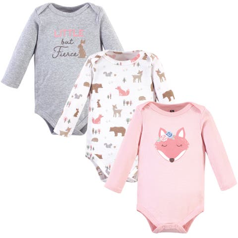 Essential All-Cotton Long-Sleeve Bodysuit Triple Pack (Baby)