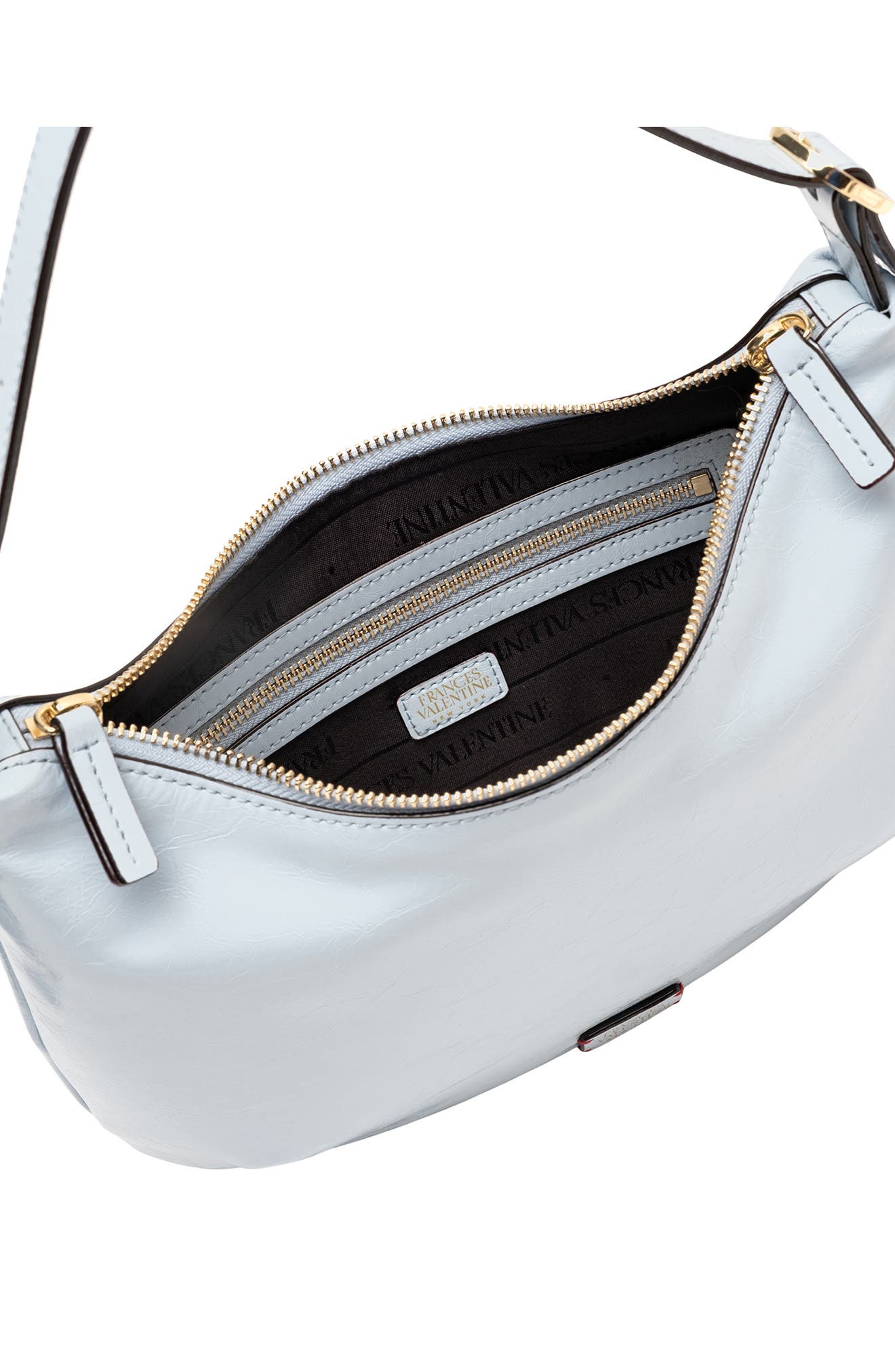 Starr Crinkled Leather Hobo Bag, Alternate, color, LIGHT BLUE