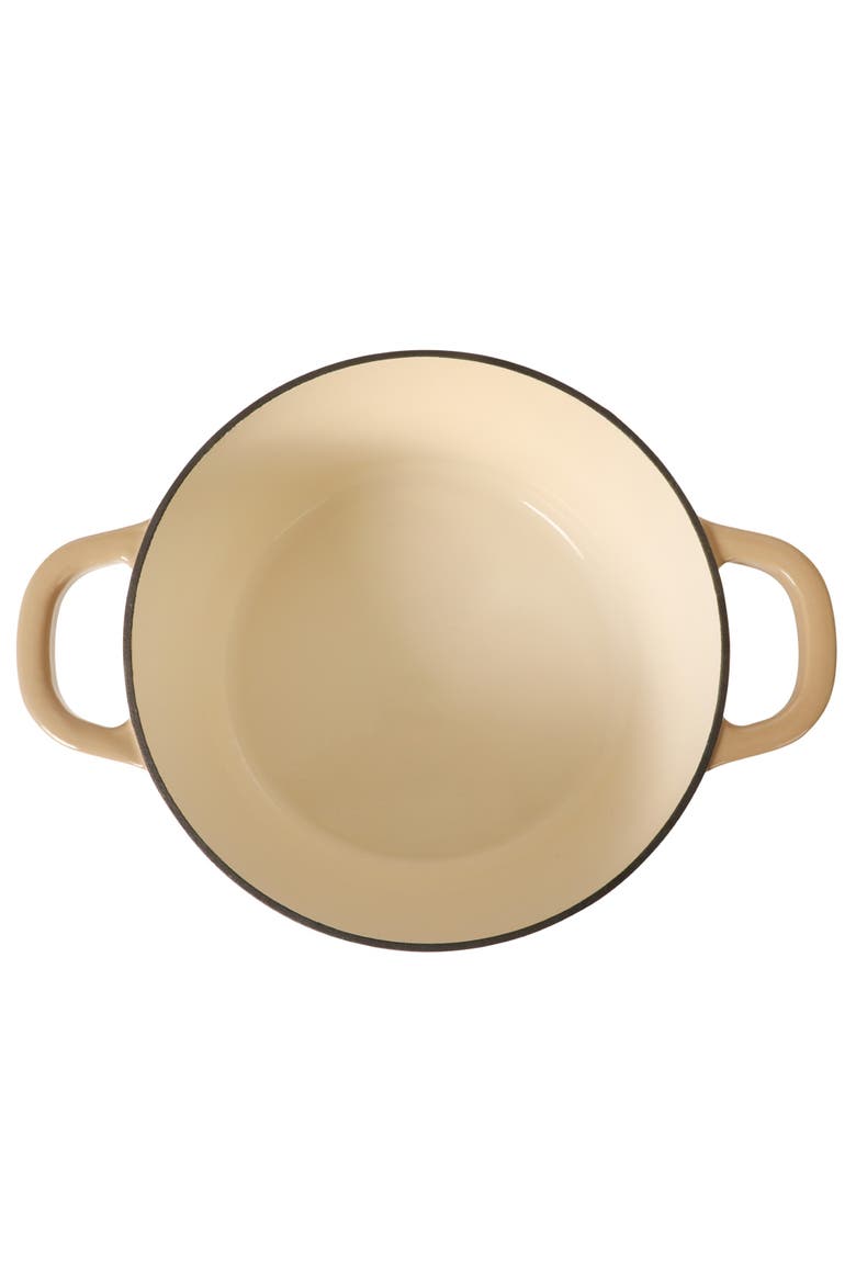 Artisan 7-Quart Round Enameled Cast Iron Dutch Oven with Lid, Alternate, color, Gradient Taupe
