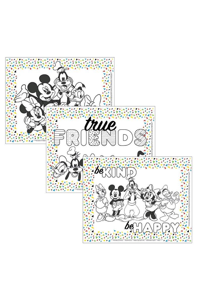 J.L. Childress J.L Childress Healthy Habits Disposable ColorMe Placemat 24 Pack Mickey and Friends, Main, color, Mickey And Friends