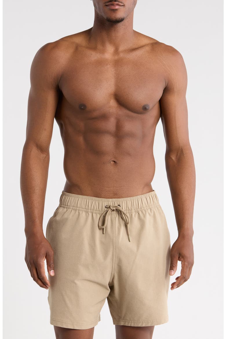 Swim Trunks, Main, color, KHAKI W/ COMPRESSION