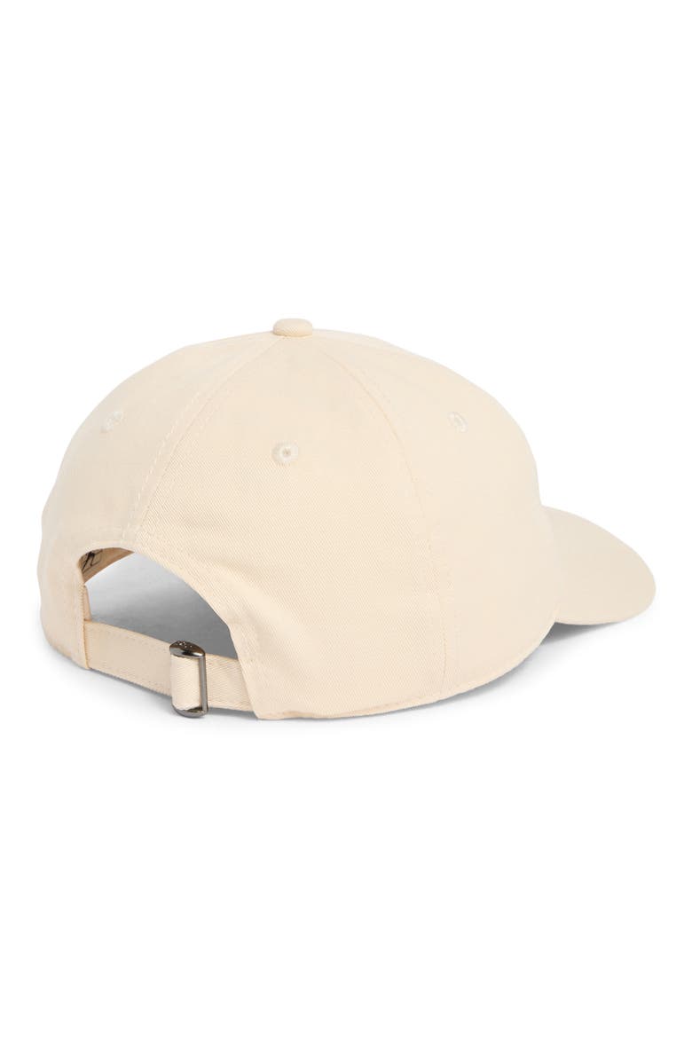 Wellness Club Embroidered Cotton Twill Baseball Cap, Alternate, color, CREAM
