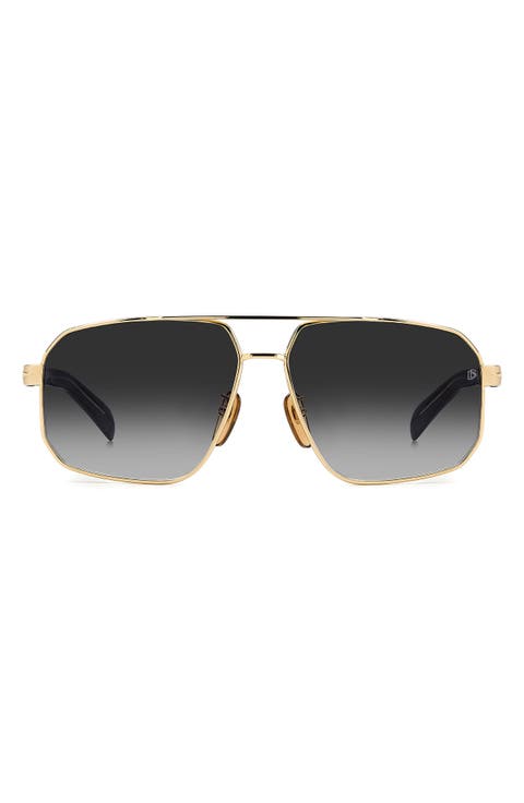 61mm Rectangular Sunglasses