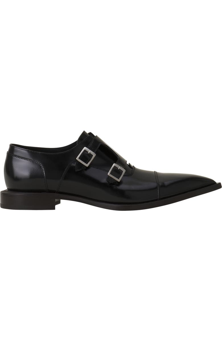 Lanvin Monk Shoes In Glossy Leather, Main, color, Black