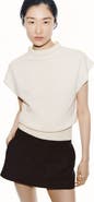 H&M Cap-sleeved Fine-knit Top