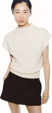 H&M Cap-sleeved Fine-knit Top