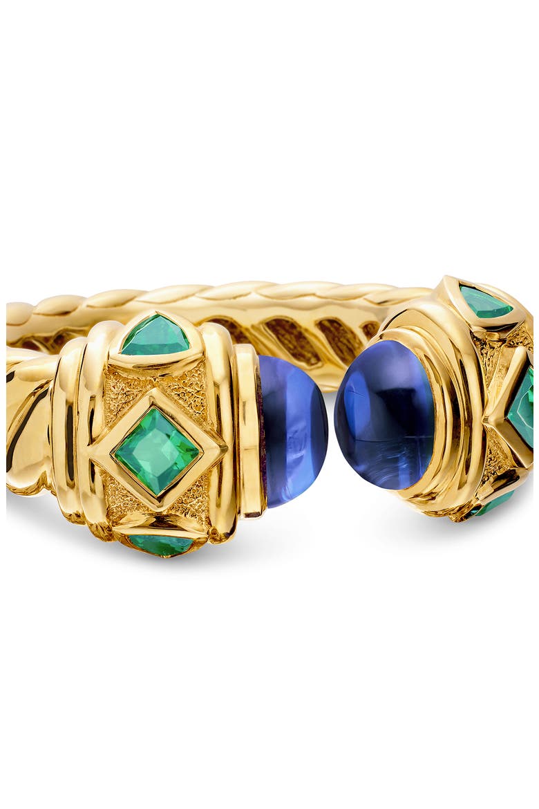 Renaissance Color Open Ring in 18K Yellow Gold with Tansanite & Tsaorite, Alternate, color, 18K YELLOW GOLD