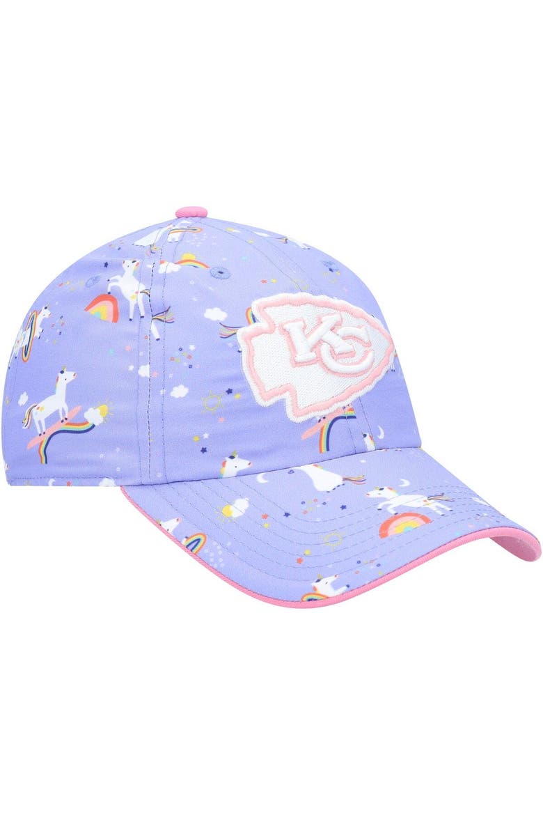 Girls Preschool '47 Purple Kansas City Chiefs Unicorn Clean Up Adjustable Hat, Alternate, color, Purple