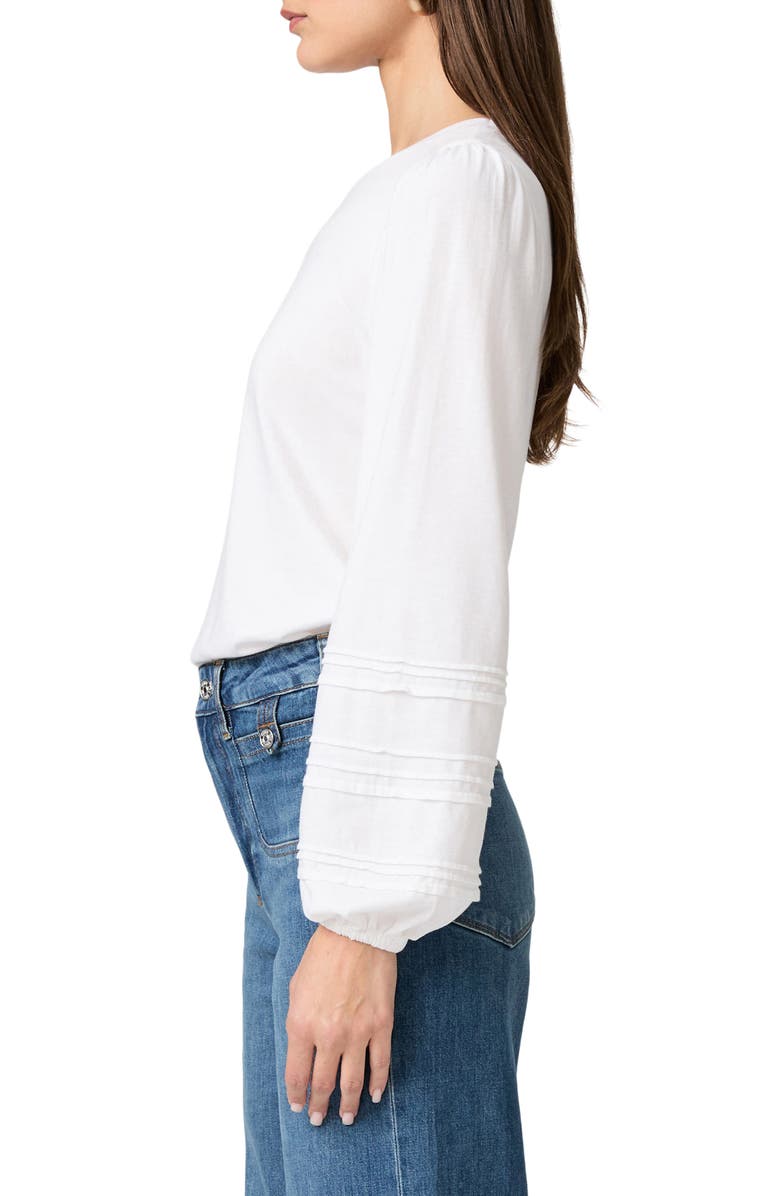 PAIGE Cyrano Pintuck Jersey Top, Alternate, color, White