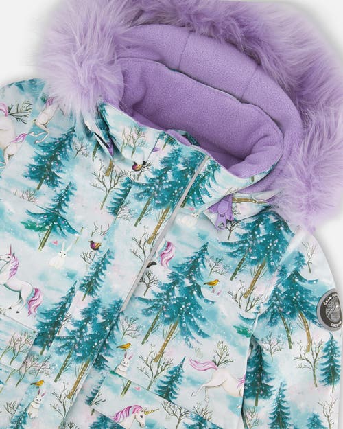 Deux Par Deux Girl Two-piece Discover Snowsuit In Multi