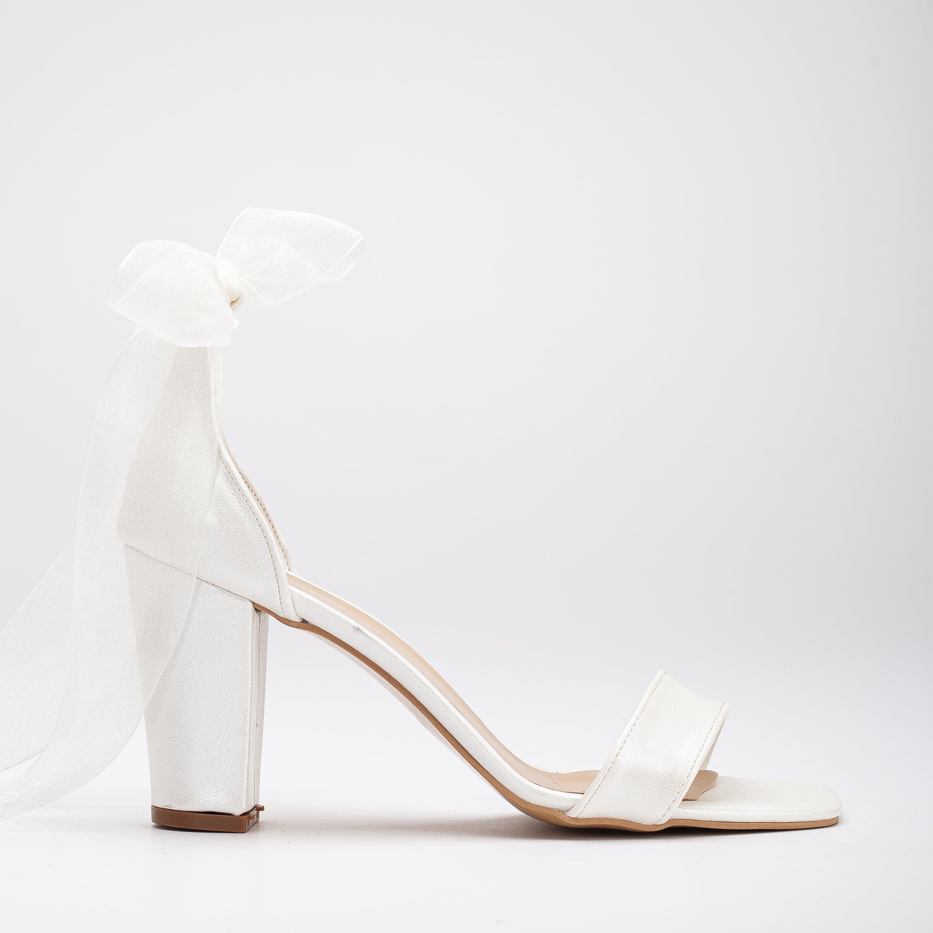 Forever & Always Shoes Ariadne High Heels Sandals with Ribbon, Main, color, Ivory