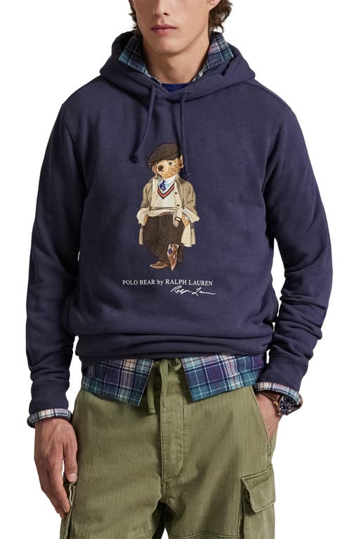 Polo Ralph Lauren Hooded Sweatshirt With Graphic Print And Pocket In Blue