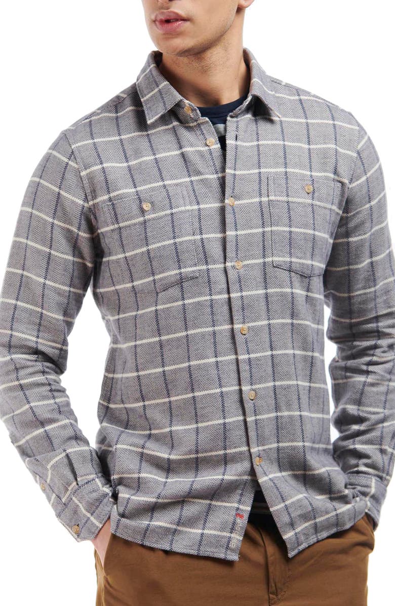 Barbour Gretna Check Organic Cotton Button-Up Shirt, Main, color, 