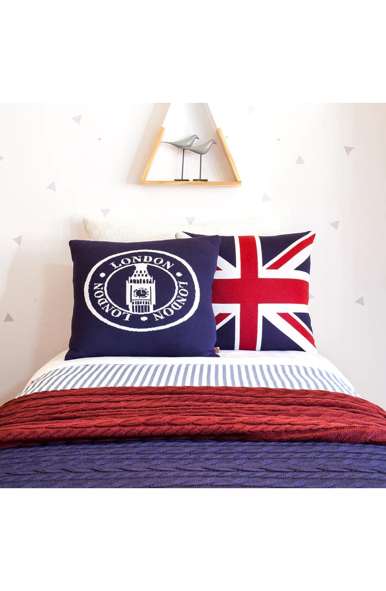 RIAN TRICOT London Seal Pillow, Alternate, color, Navy Blue