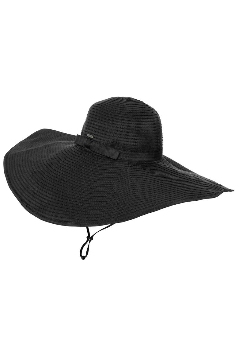 Women's Shelby Ultra Wide Sun Hat, UPF 50+ Sun Protection, Alternate, color, Black