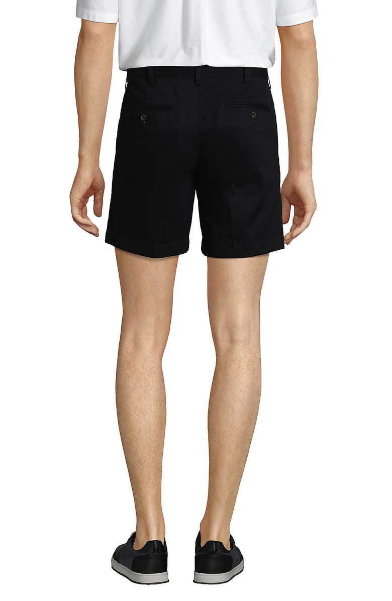 Lands' End Comfort Waist 6" No Iron Chino Shorts, Alternate, color, Black