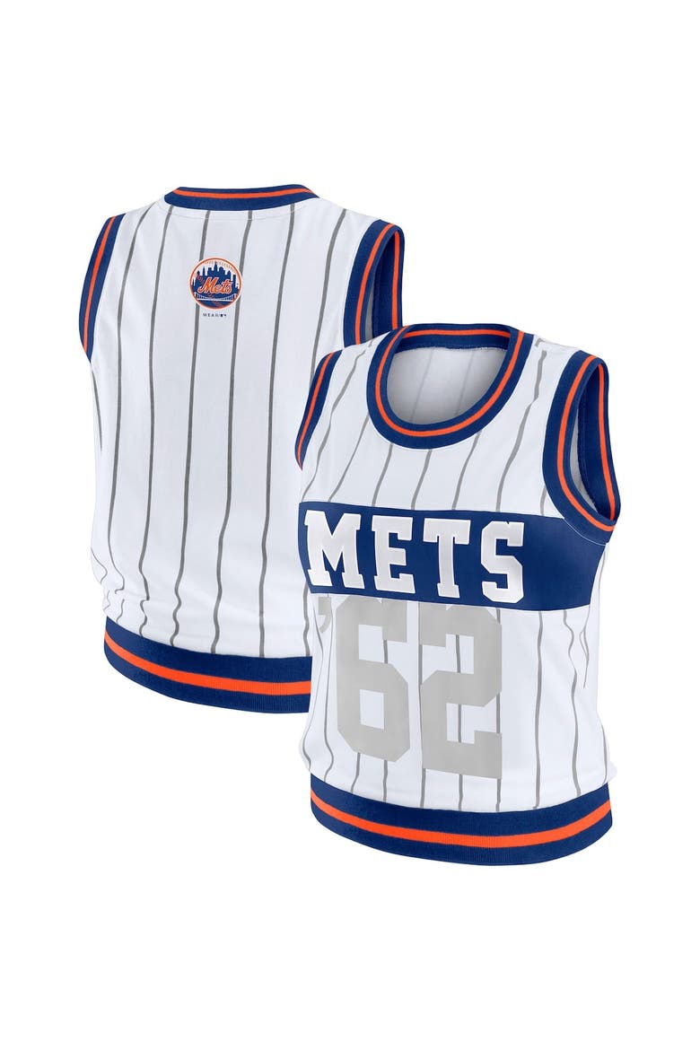 Women's WEAR by Erin Andrews  White New York Mets Sporty Tank Top, Main, color, White