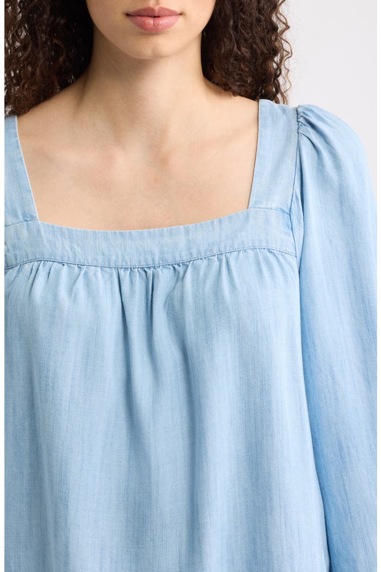 Serena Chambray Top, Alternate, color, LIGHT ACID WASH