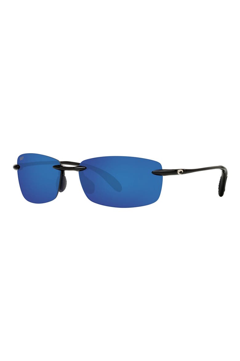 60mm Polarized Sunglasses, Alternate, color, BLACK