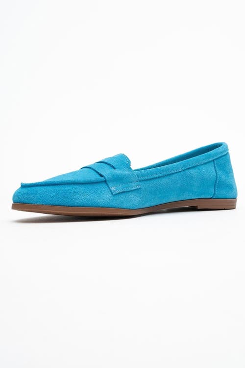 Forever & Always Shoes Dorothy Leather Loafer In Blue