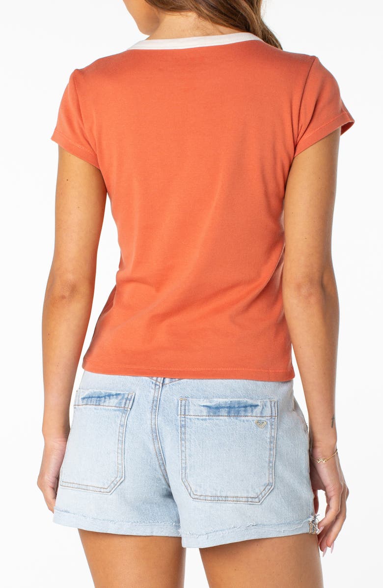 Roxy Hibiscus View 90s Baby Tee, Alternate, color, Ginger Spice