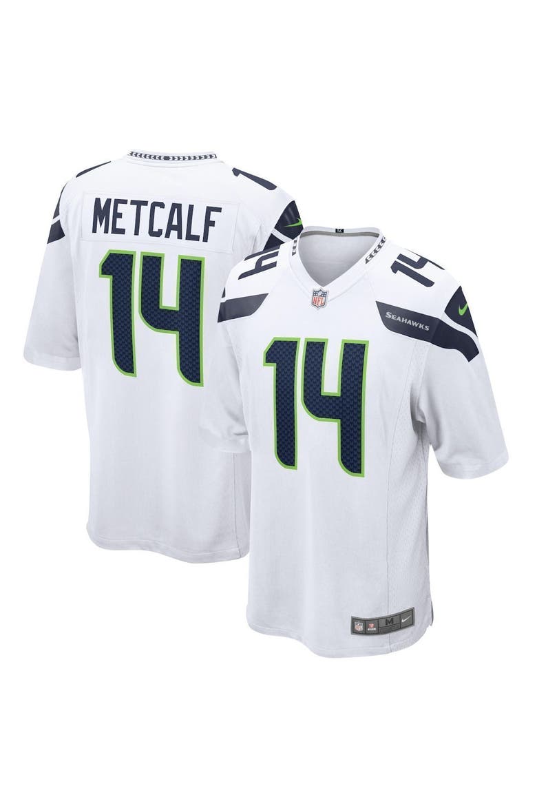 Men's Nike DK Metcalf White Seattle Seahawks Game Jersey, Main, color, WHITE