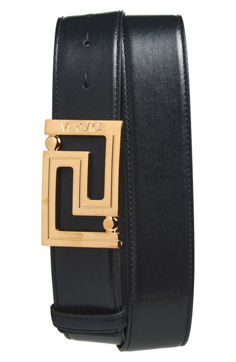 Greca Leather Belt