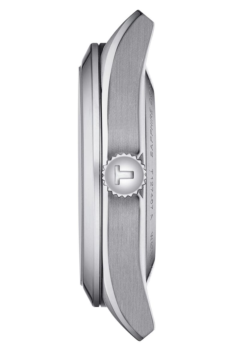 T-Classic Gentleman Powermatic Bracelet Watch, 40mm, Alternate, color, SILVER/ ICE BLUE