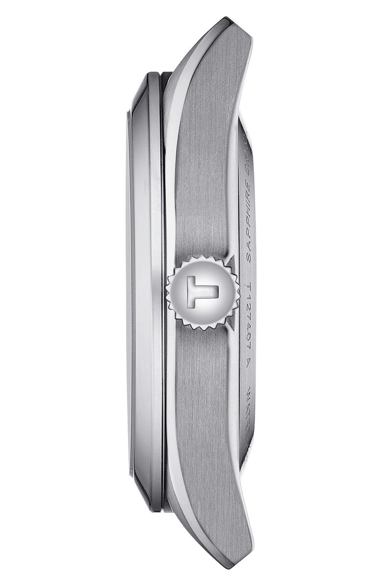 Tissot T-Classic Gentleman Powermatic Bracelet Watch, 40mm, Alternate, color, Silver/ Ice Blue