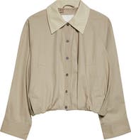 3.1 Phillip Lim Snap Front Cotton Blouson Bomber Jacket