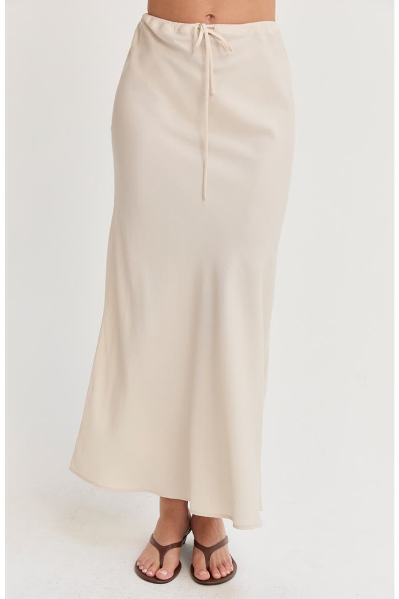 Bias Lyocell Maxi Skirt, Main, color, Cream