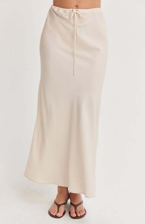 Bias Lyocell Maxi Skirt