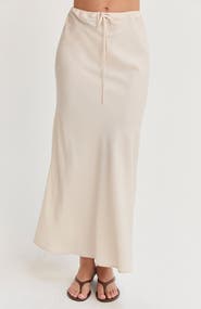 CRESCENT Bias Lyocell Maxi Skirt