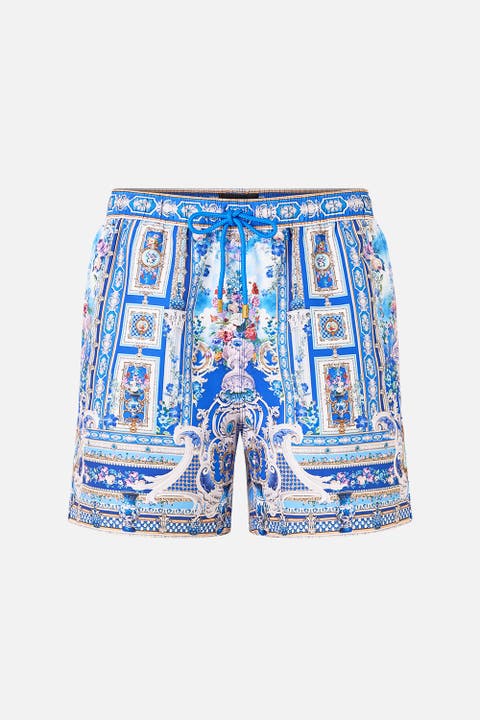 Mid Length Boardshort With Elastic Waist