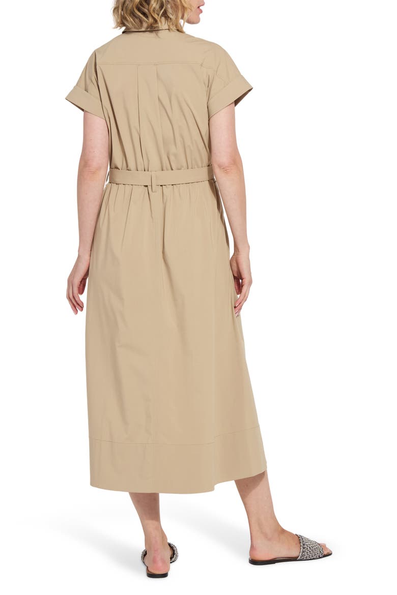 Thalassa Tie Waist Shirtdress, Alternate, color, SANDSTONE